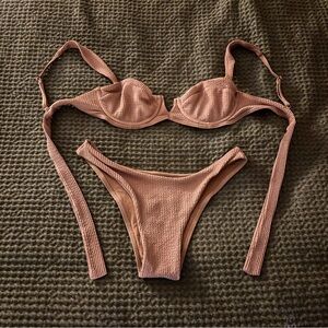 Monday Swim Clovelly top (M) and Byron bottom (S) in oat crinkle